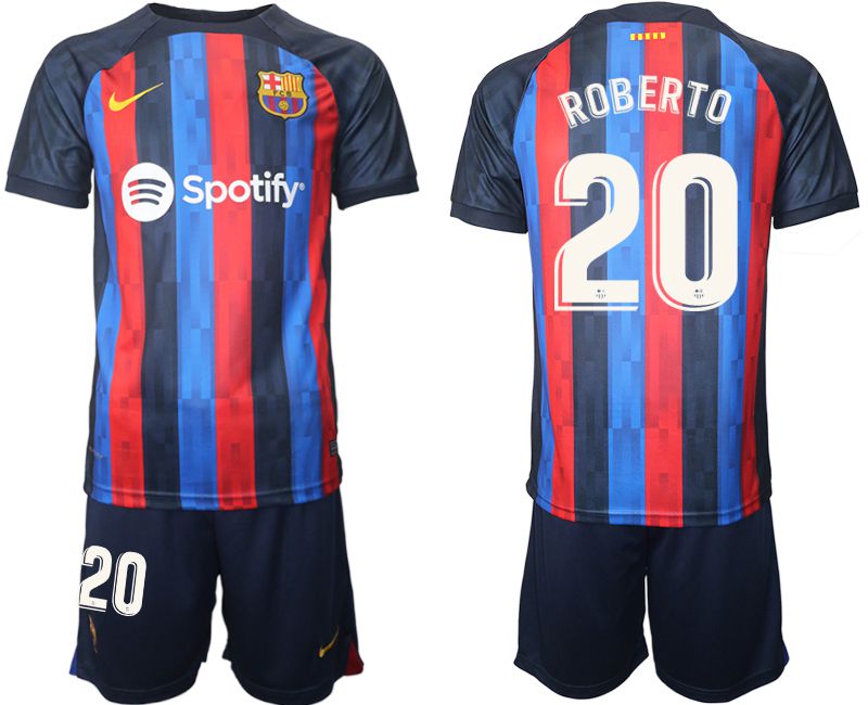 Men 2022-2023 Club Barcelona home blue 20 Soccer Jersey